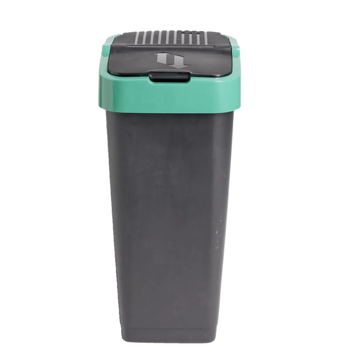 Poubelle de tri pour verre 60L plastique vert et noir < Gifi Best