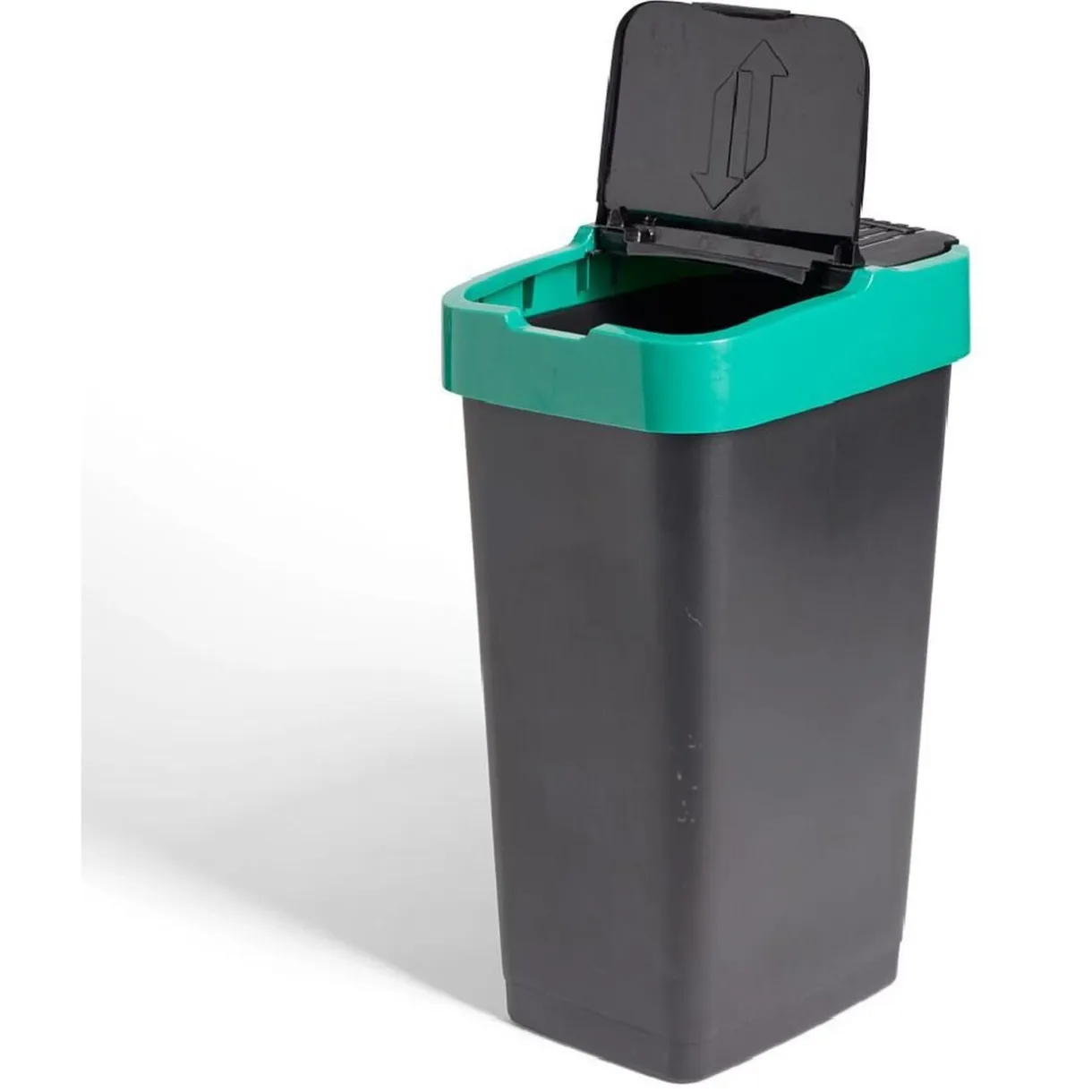 Poubelle de tri pour verre 60L plastique vert et noir < Gifi Best