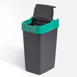 Poubelle de tri pour verre 35L plastique vert et noir < Gifi Sale
