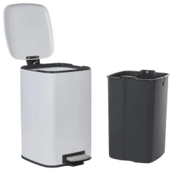 Poubelle pédale blanche 20 L < Gifi New