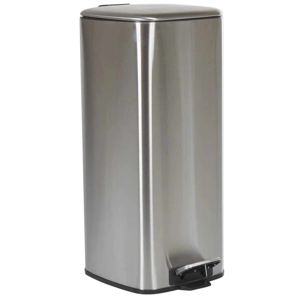 Poubelle pédale gris métallisé 30L < Gifi Clearance