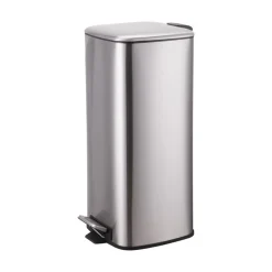 Poubelle pédale gris métallisé 30L < Gifi Clearance