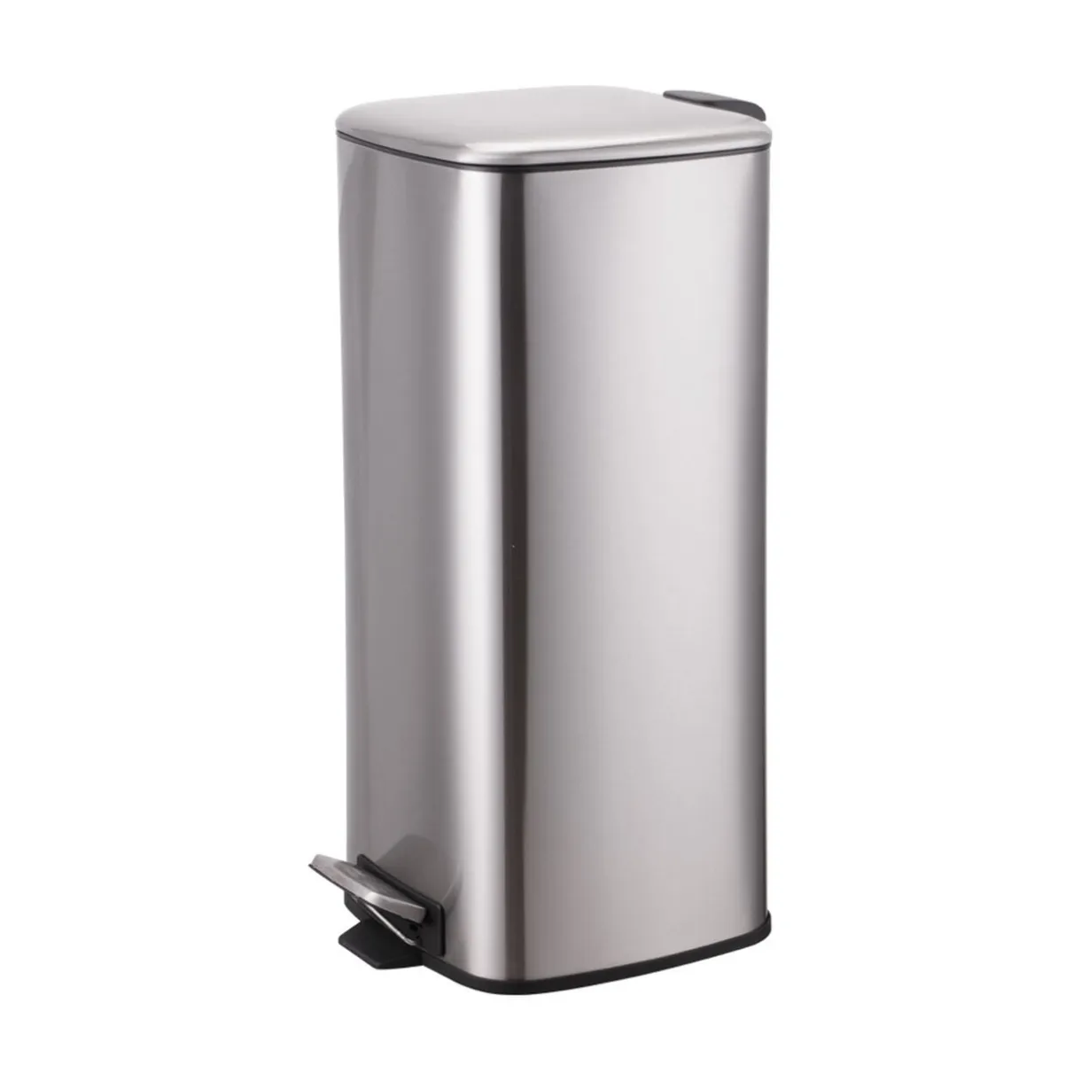 Poubelle pédale gris métallisé 30L < Gifi Clearance