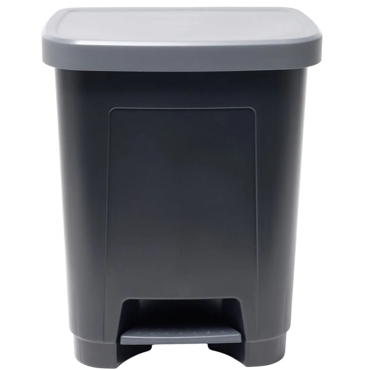 Poubelle à pédale 25L plastique noir et gris 36x26,5xH45,5cm < Gifi Online