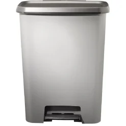 Poubelle à pédale plastique gris 50L