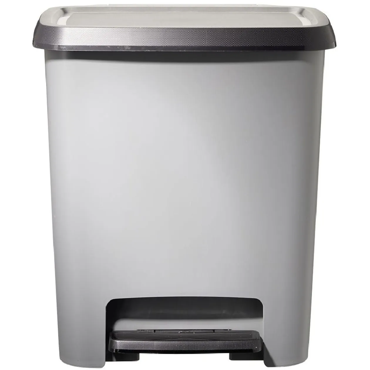 Poubelle à pédale plastique gris 25L
