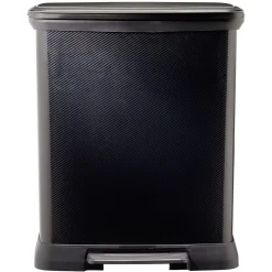Poubelle à pédale plastique noir carbone 30L < Gifi Clearance