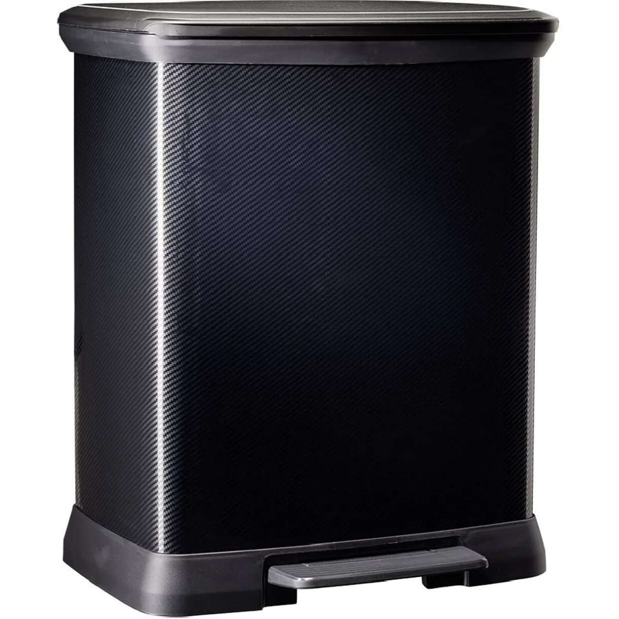 Poubelle à pédale plastique noir carbone 30L < Gifi Clearance