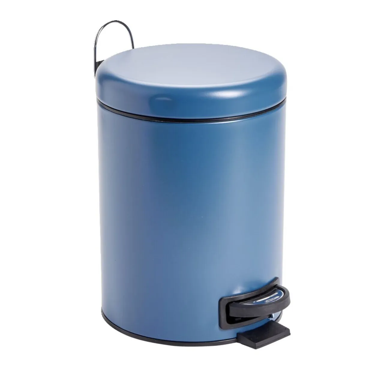 Poubelle à pédale salle de bain métal bleu 5L Ø20,5xH27,5cm < Gifi Clearance