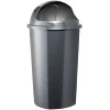 Poubelle à rabat plastique noir gris 25L < Gifi Clearance