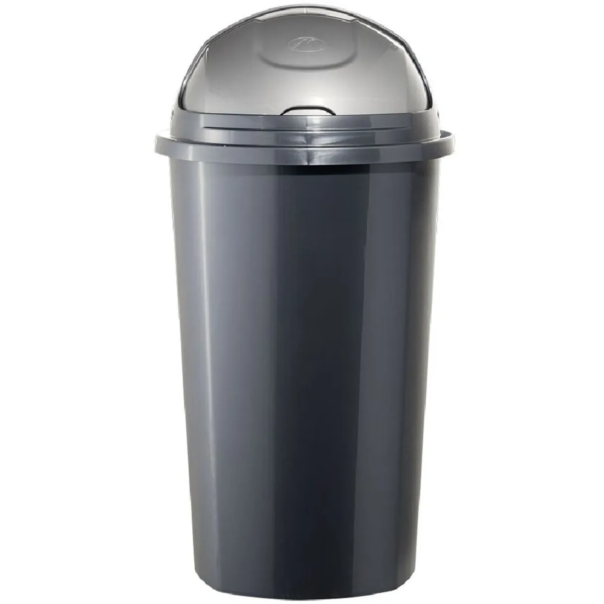 Poubelle à rabat plastique noir gris 25L < Gifi Clearance