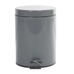 Poubelle ronde gris 5 L < Gifi