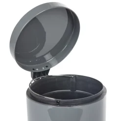 Poubelle ronde gris 5 L < Gifi