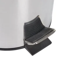Poubelle ronde gris métallisé 5 L