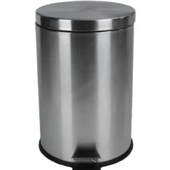 Poubelle ronde pédale gris métallisé 20 L < Gifi Online