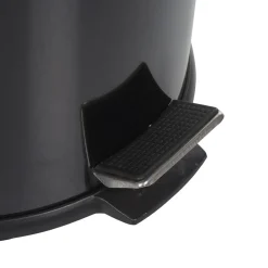 Poubelle ronde pédale noir 30L < Gifi