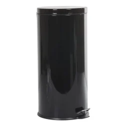 Poubelle ronde pédale noir 30L < Gifi