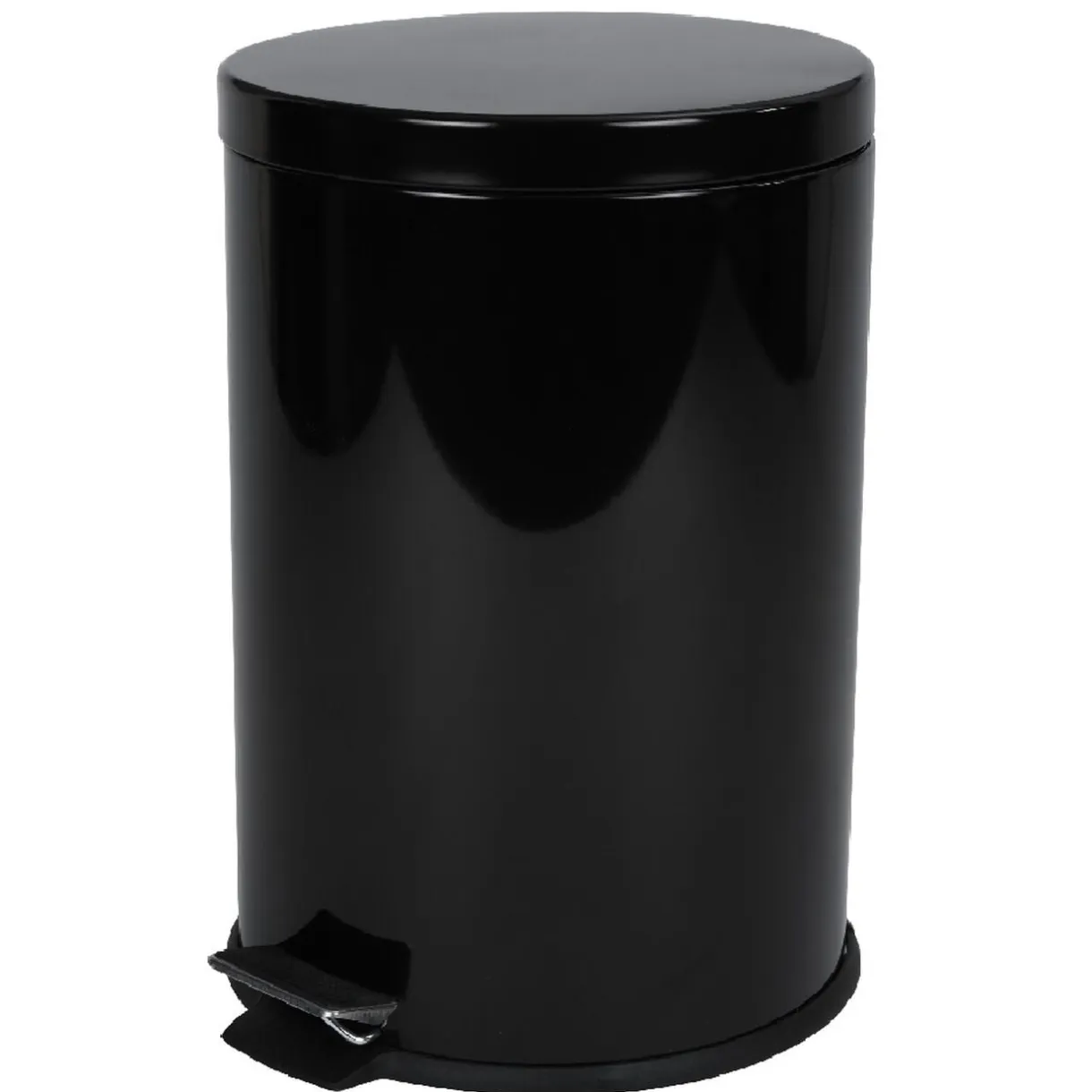 Poubelle ronde pédale noir 20 L < Gifi Online