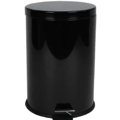 Poubelle ronde pédale noir 20 L < Gifi Online