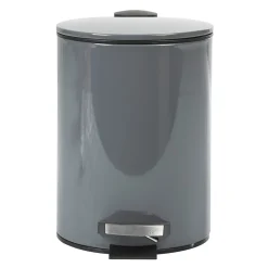 Poubelle salle de bain grise foncé 3 L < Gifi Best