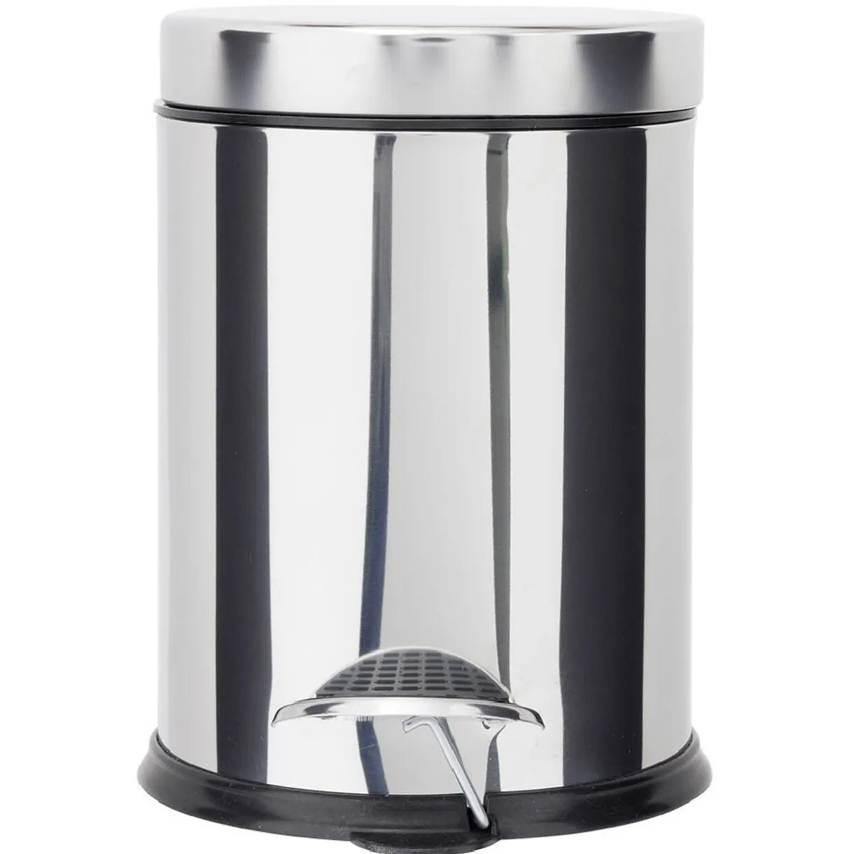 Poubelle salle de bain inox gris chromé 3L - Ø17xH24cm < Gifi Sale
