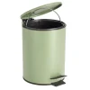 Poubelle salle de bain à pédale 3L vert sauge Ø17xH23,5cm < Gifi Sale
