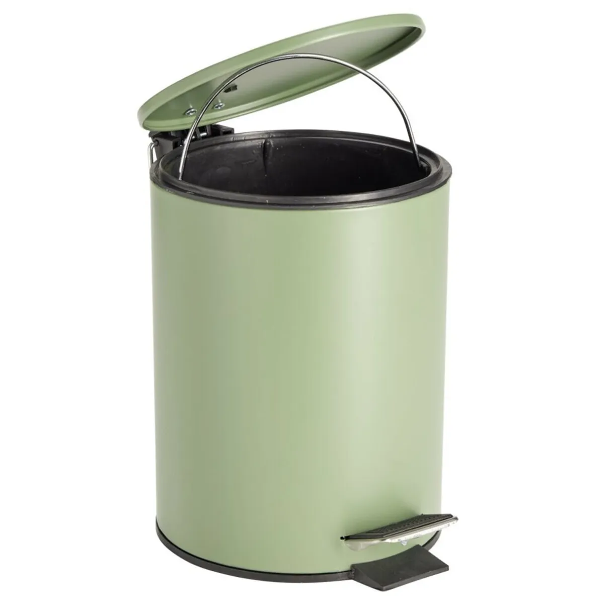 Poubelle salle de bain à pédale 3L vert sauge Ø17xH23,5cm < Gifi Sale