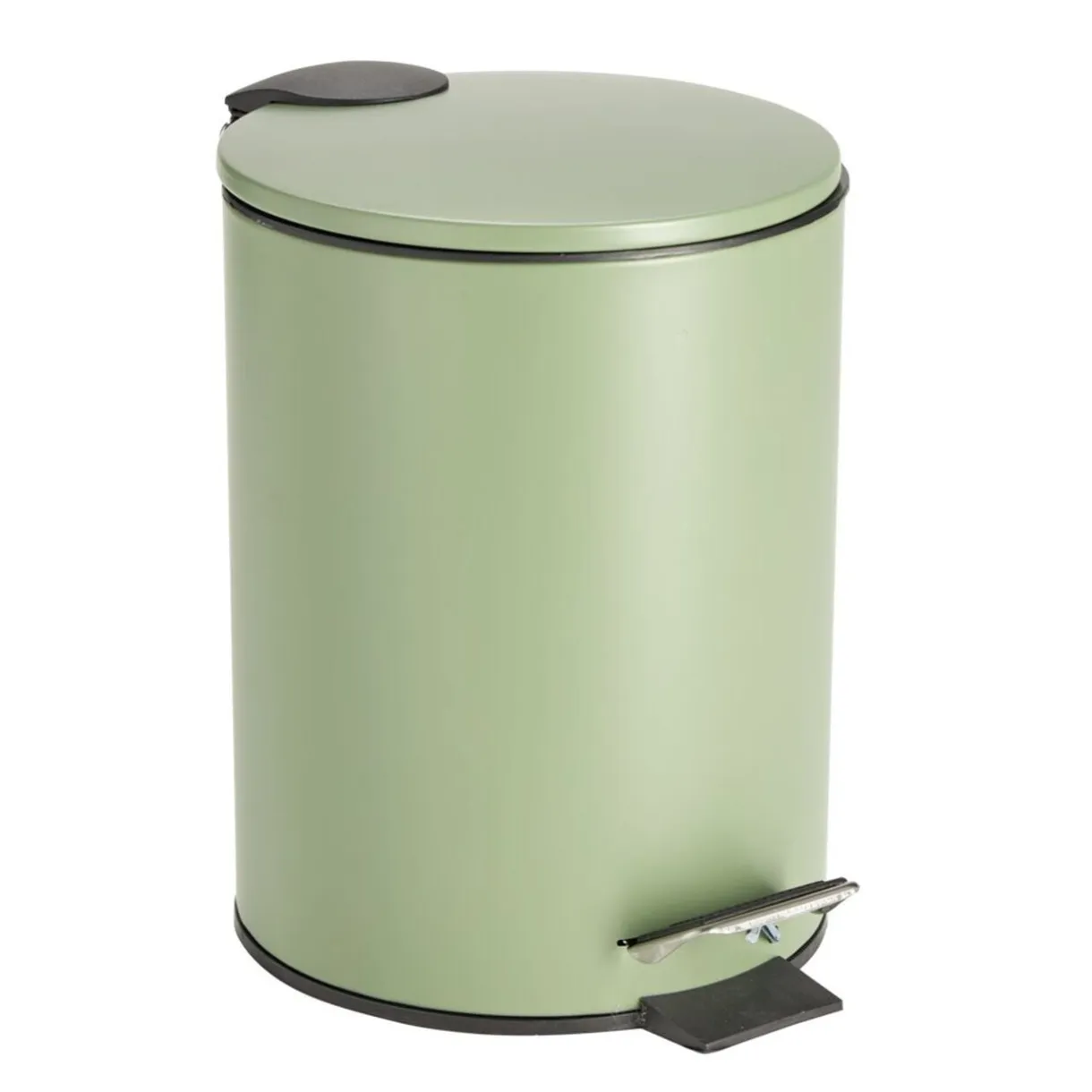 Poubelle salle de bain à pédale 3L vert sauge Ø17xH23,5cm < Gifi Sale