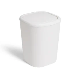 Poubelle salle de bain plastique blanc 3L