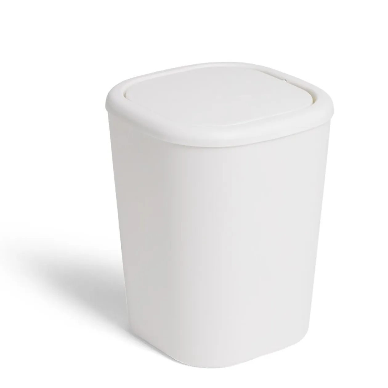 Poubelle salle de bain plastique blanc 3L