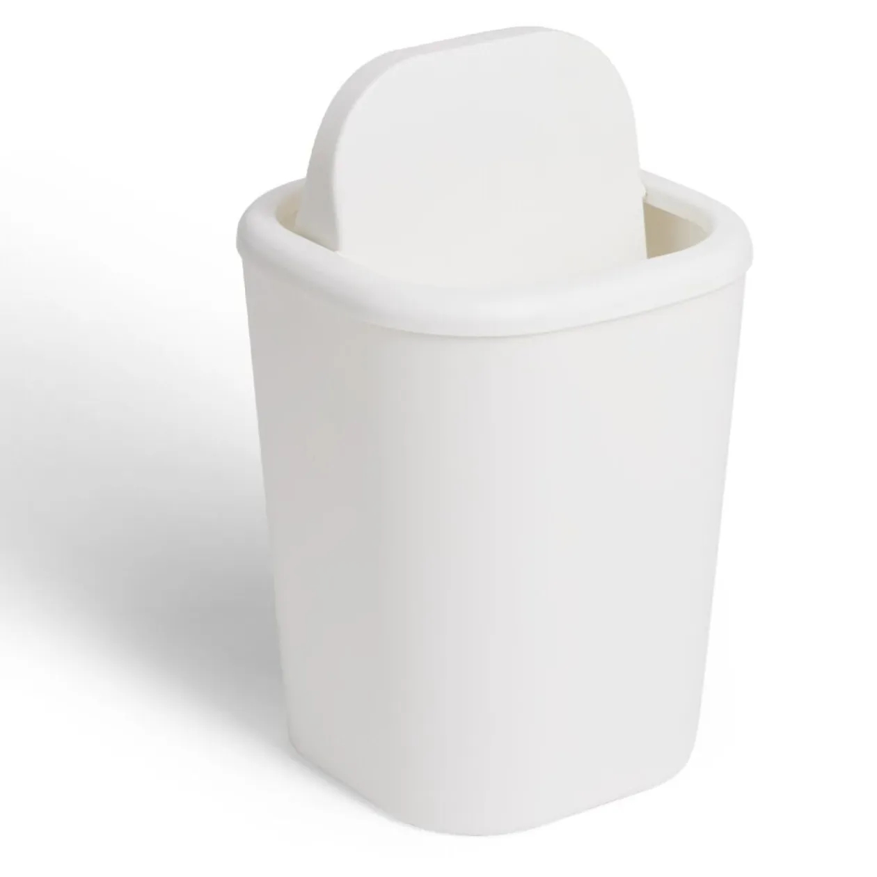 Poubelle salle de bain plastique blanc 3L
