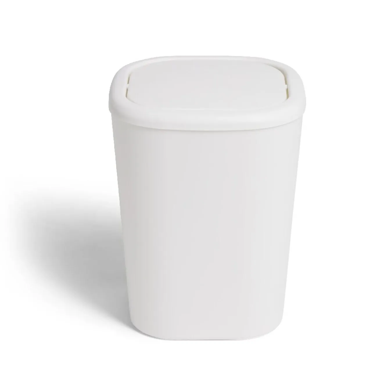 Poubelle salle de bain plastique blanc 3L