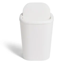 Poubelle salle de bain plastique blanc 3L