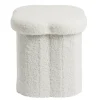 Pouf de rangement 8,8L laine bouclée beige 25x25xH26,5cm < Gifi Outlet