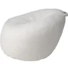 Pouf poire Clara effet laine bouclée blanc Ø92xH61cm