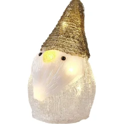 Père-Noël lutin lumineux acrylique H17cm 10 LED blanc chaud < Gifi Outlet