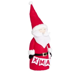 Père noël à poser en feutrine Ø14xH40cm < Gifi Sale
