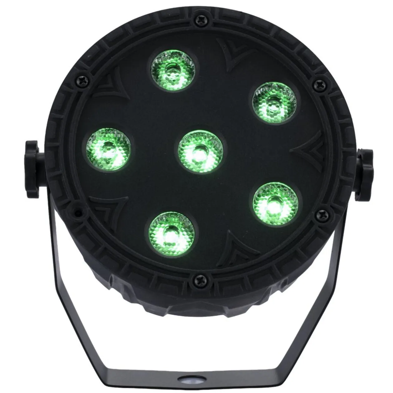 Projecteur de lumière disco rond 6LED RGB 360° avec télécommande H14cm