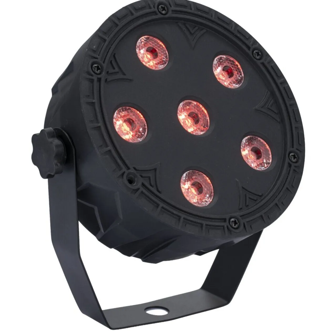 Projecteur de lumière disco rond 6LED RGB 360° avec télécommande H14cm