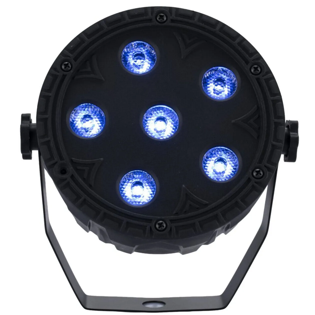 Projecteur de lumière disco rond 6LED RGB 360° avec télécommande H14cm