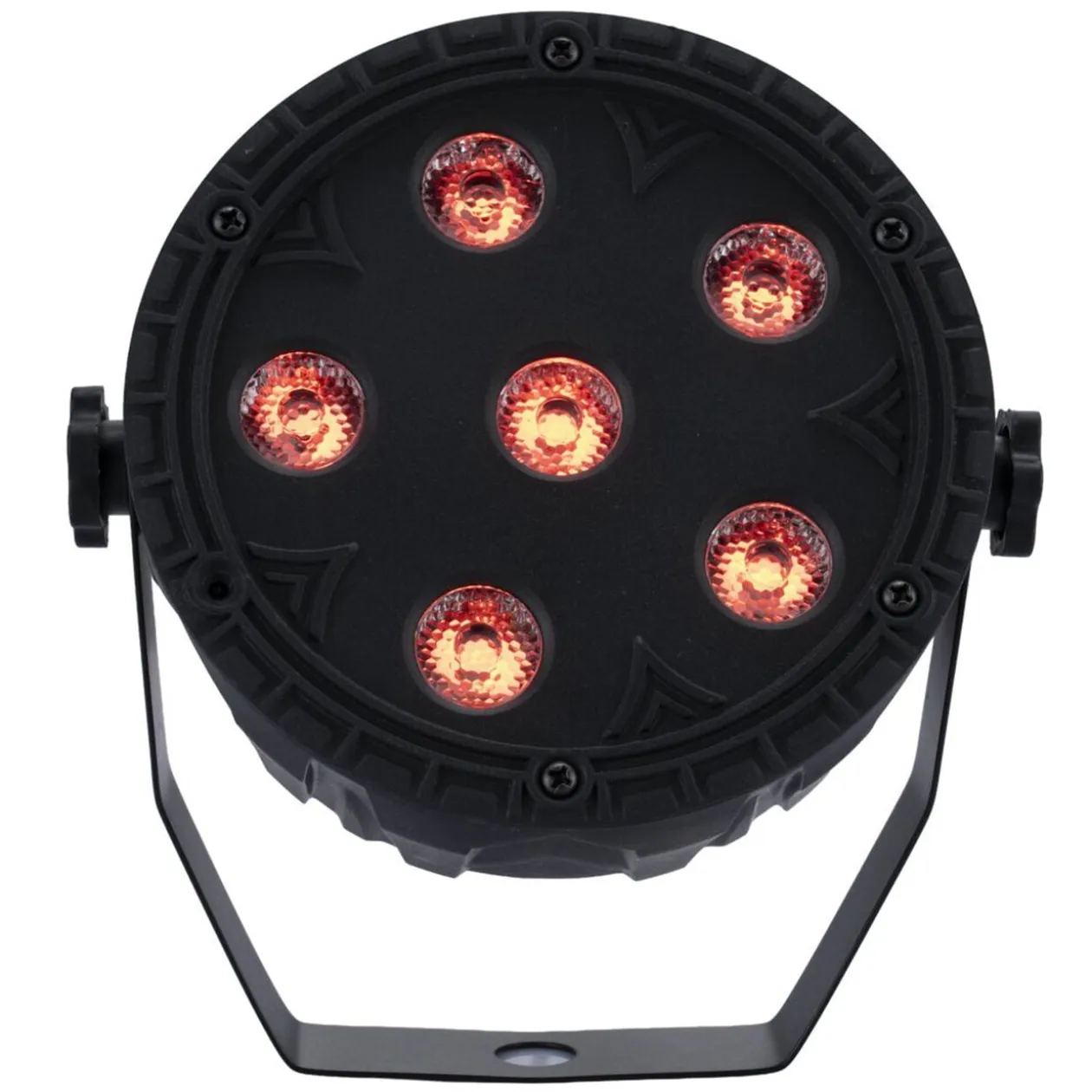 Projecteur de lumière disco rond 6LED RGB 360° avec télécommande H14cm