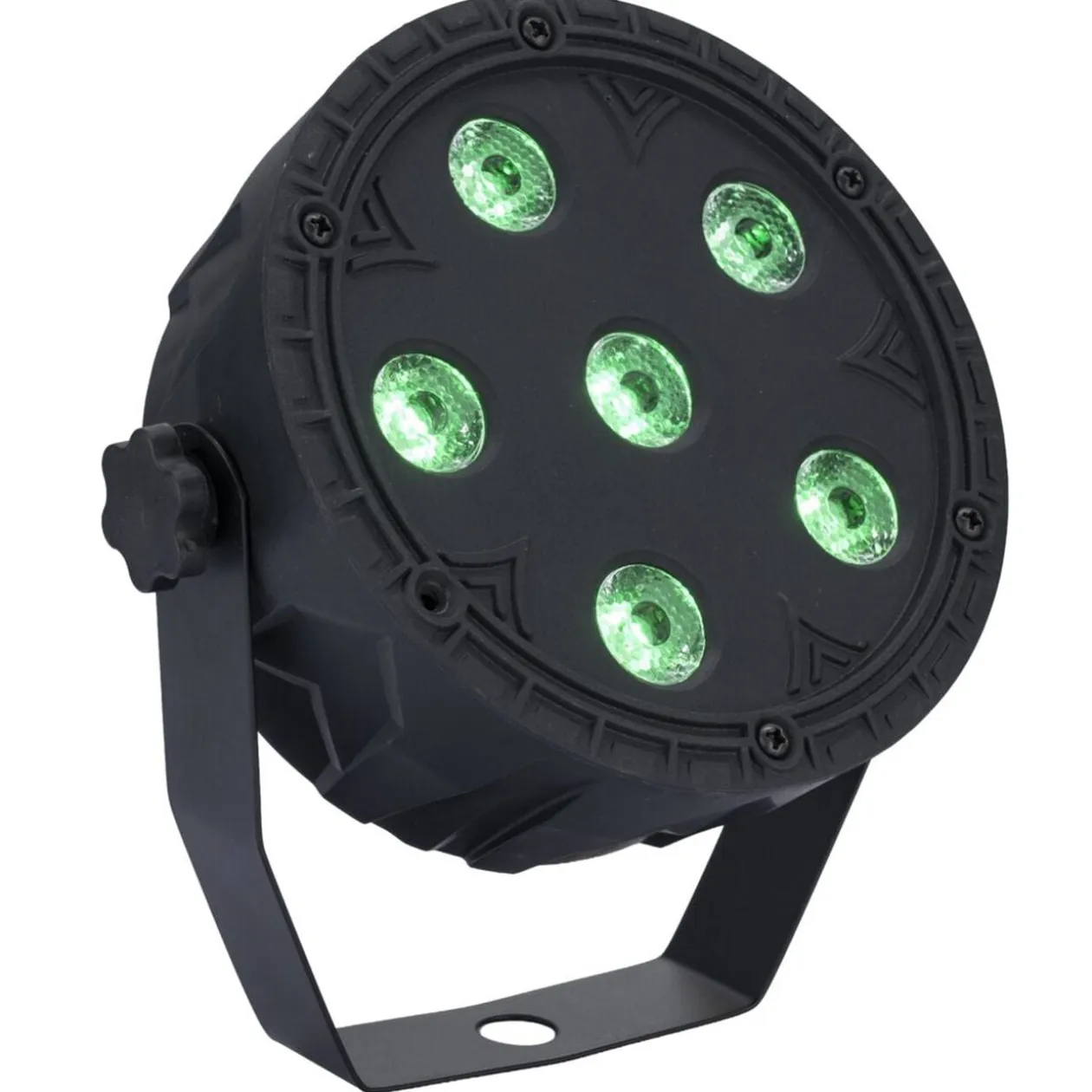 Projecteur de lumière disco rond 6LED RGB 360° avec télécommande H14cm
