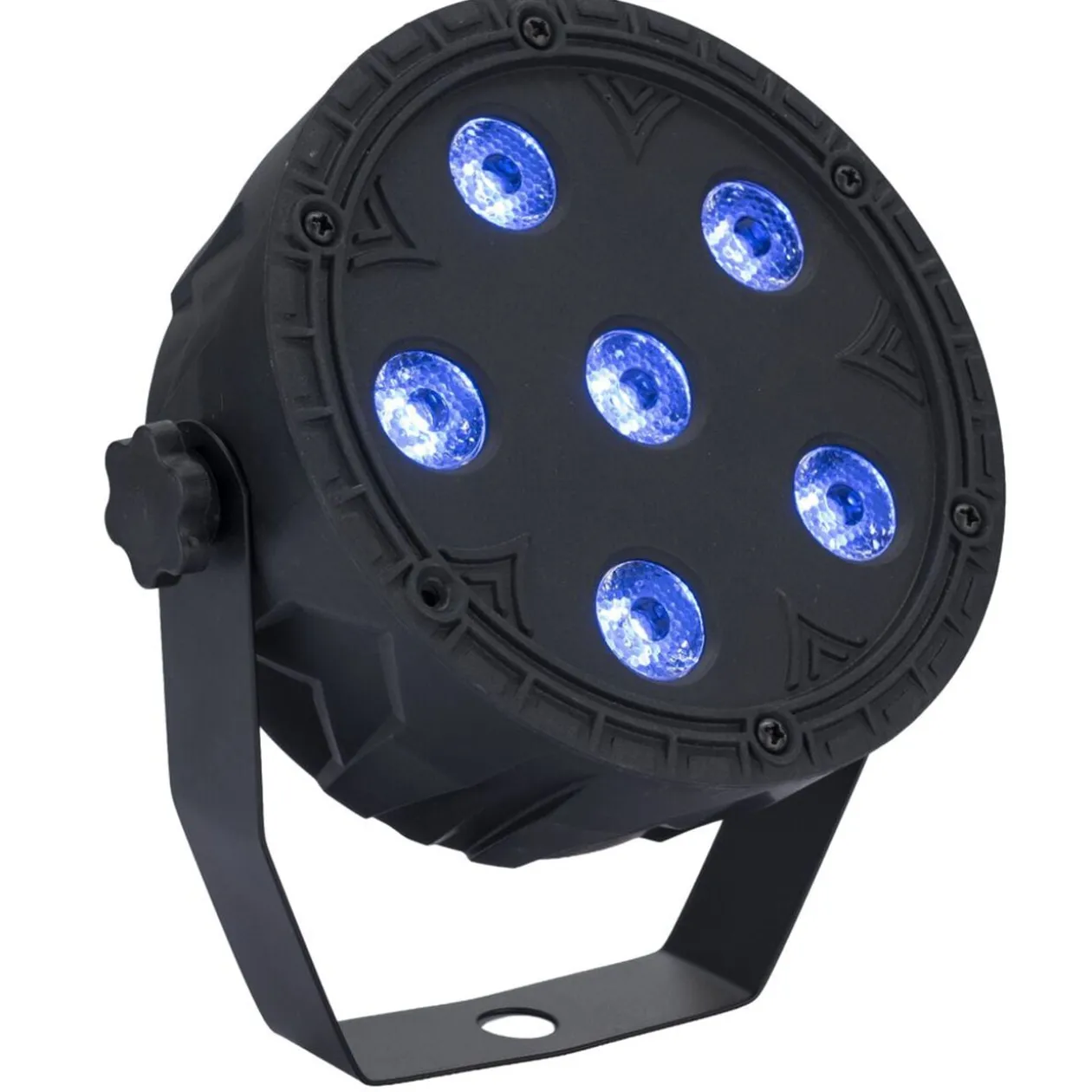 Projecteur de lumière disco rond 6LED RGB 360° avec télécommande H14cm