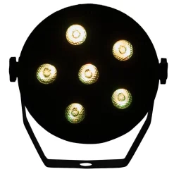 Projecteur de lumière disco rond 6LED RGB 360° avec télécommande H14cm