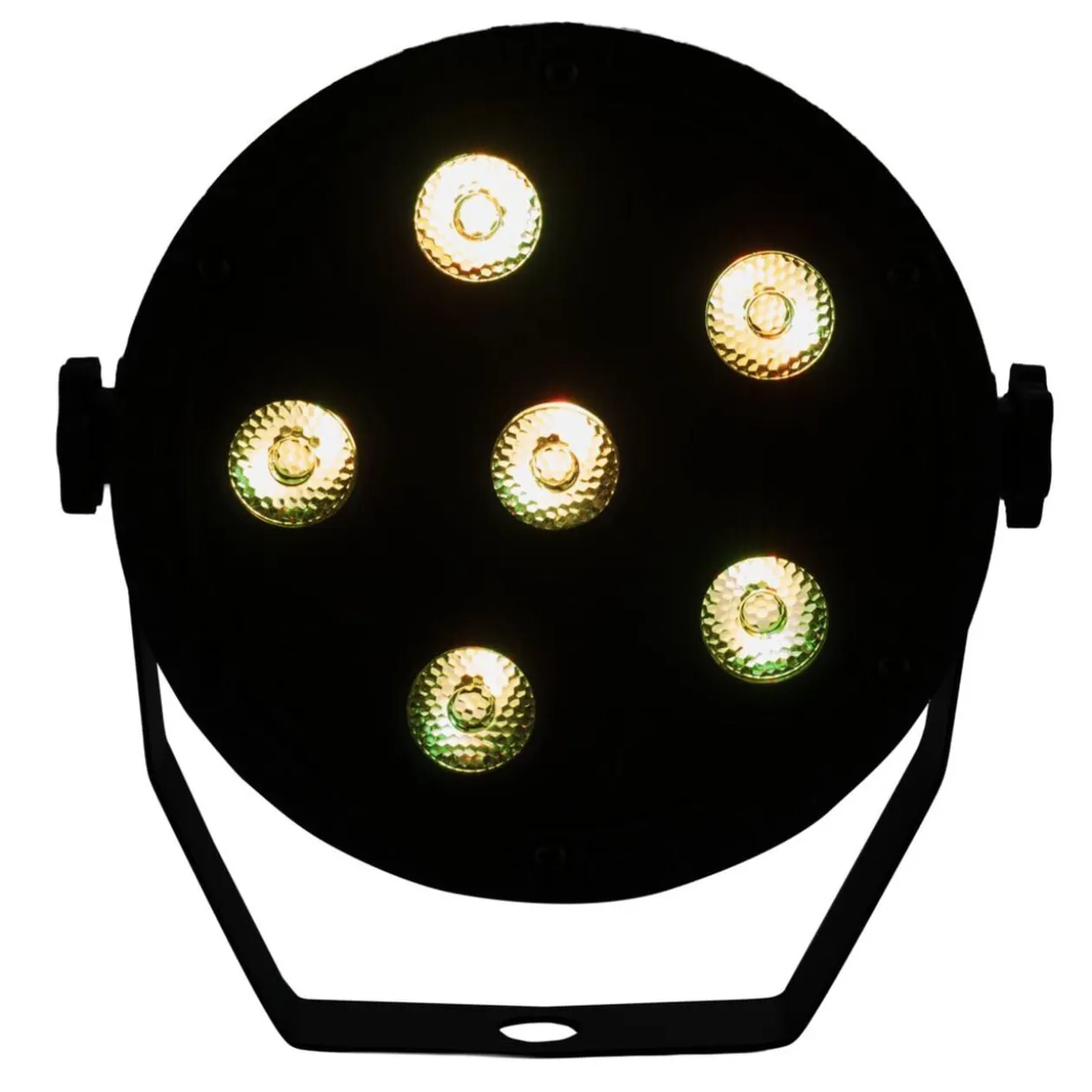 Projecteur de lumière disco rond 6LED RGB 360° avec télécommande H14cm
