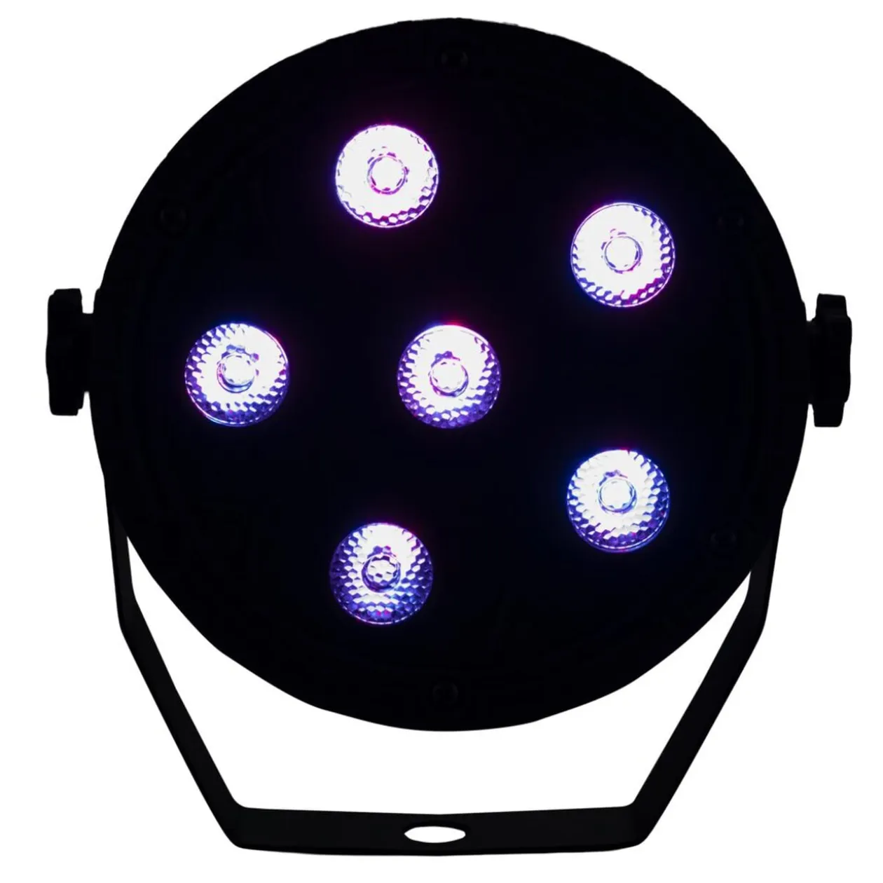 Projecteur de lumière disco rond 6LED RGB 360° avec télécommande H14cm