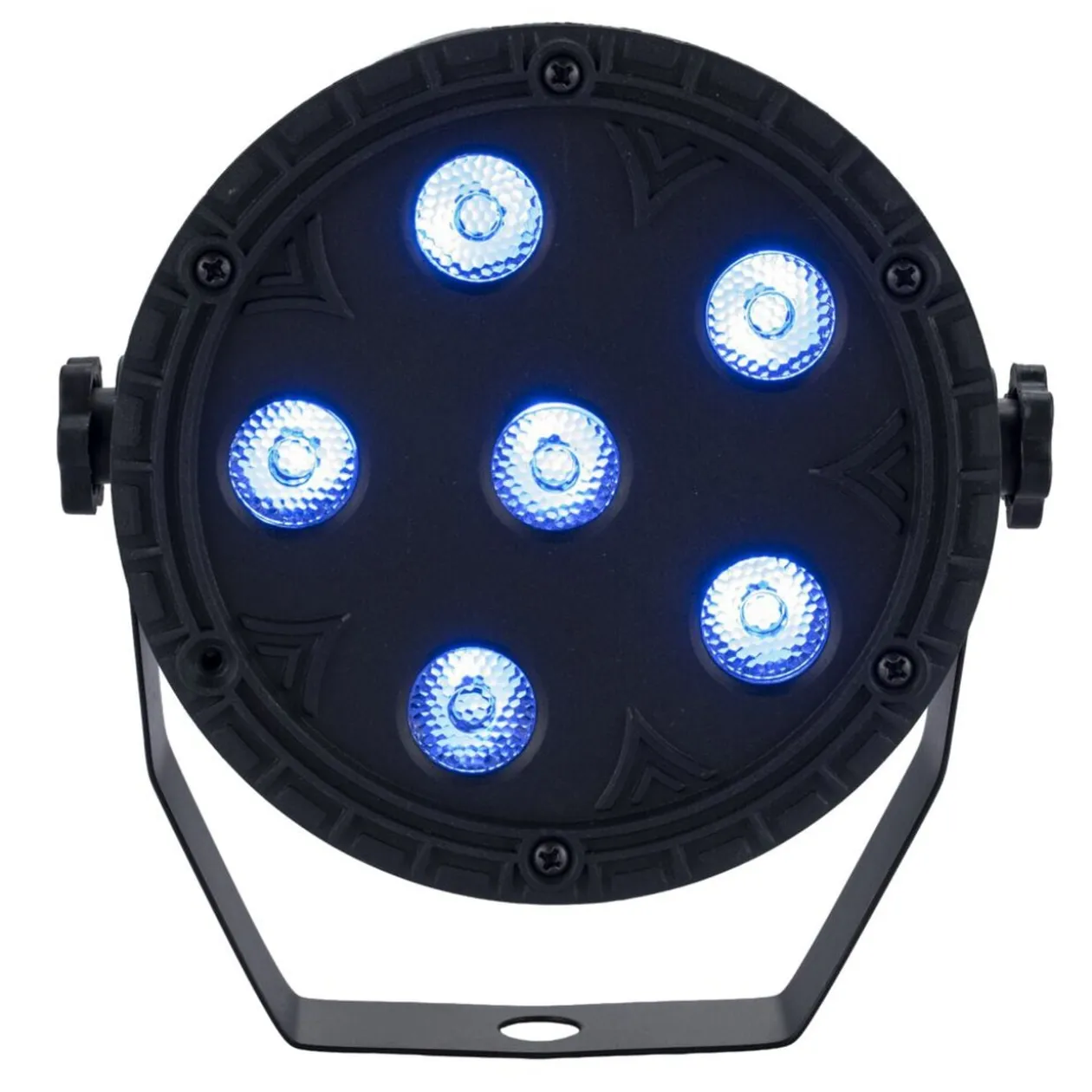 Projecteur de lumière disco rond 6LED RGB 360° avec télécommande H14cm