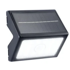 Projecteur mural détecteur mouvement solaire 24LED 120lm 11x11xH6cm < Gifi Outlet