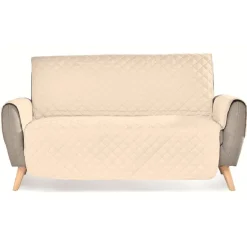 Protège canapé blanc ivoire 3 places 279x179cm < Gifi Outlet
