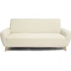 Protège canapé extensible 3 places L195-230cm velours côtelé noir